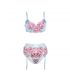 SUBBLIME 957643 CONJUNTO SUJETADOR Y LIGUERO CON BORDADOS DE FLORES ROSAS S M