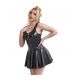 SUBBLIME 957667 VESTIDO DE CUERO CON CREMALLERA DE CORAZaN NEGRO S M