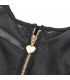 SUBBLIME 957667 VESTIDO DE CUERO CON CREMALLERA DE CORAZaN NEGRO S M