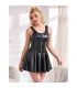 SUBBLIME 957667 VESTIDO DE CUERO CON CREMALLERA DE CORAZaN NEGRO S M
