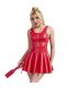 SUBBLIME 957681 VESTIDO DE CUERO CON CREMALLERA DE CORAZaN ROJO S M