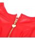 SUBBLIME 957681 VESTIDO DE CUERO CON CREMALLERA DE CORAZaN ROJO S M