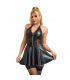 SUBBLIME 957704 VESTIDO DE CUERO CON CREMALLERA Y ENCAJE NEGRO S M