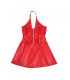 SUBBLIME 957728 VESTIDO DE CUERO CON CREMALLERA Y ENCAJE ROJO S M