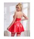 SUBBLIME 957728 VESTIDO DE CUERO CON CREMALLERA Y ENCAJE ROJO S M
