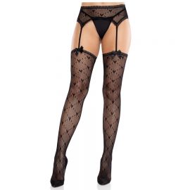 LEG AVENUE MEDIAS DE CORAZaN CON LIGAS NEGRO