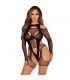 LEG AVENUE BODY DE REJILLA CON LIGA Y ARNaS NEGRO