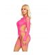 LEG AVENUE BODY DE REJILLA CON LIGA Y ARNaS ROSA NEaN