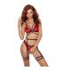 PASSION PORIGELIA SET ROJO Y NEGRO S M
