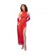 CHILIROSE CR 4853 VESTIDO ROJO DE ENCAJE CON GUANTES S M