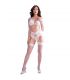 CHILIROSE CR 4862 SET SUJETADOR LIGUERO TANGA Y MEDIAS DE ENCAJE BLANCO L