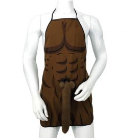 DIABLO PICANTE DELANTAL CON PENE 3D MUSCULOSO Y ATREVIDO MULATO