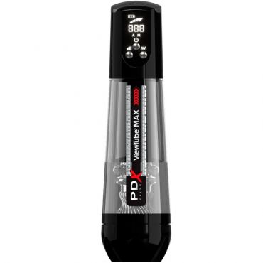 PDX ELITE VIEWTUBE MAX VIEW MASTURNADOR AUTOMaTICO CON SUCCIaN TRANSPARENTE