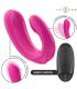 INTENSE JANET ESTIMULADOR Y VIBRADOR DUAL EN FORMA DE U CON CONTROL REMOTO ROSA