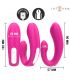 INTENSE JANET ESTIMULADOR Y VIBRADOR DUAL EN FORMA DE U CON CONTROL REMOTO ROSA