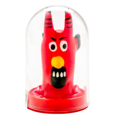 CONDOMERIE PRESERVATIVO DECORATIVO PINTADO A MANO DIABLO ROJO
