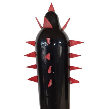 CONDOMERIE PRESERVATIVO DECORATIVO PINTADO A MANO CACTUS NEGRO XL