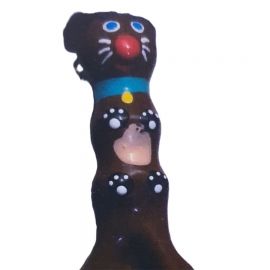CONDOMERIE PRESERVATIVO DECORATIVO PINTADO A MANO PERRO SALCHICHA MARRaN XL
