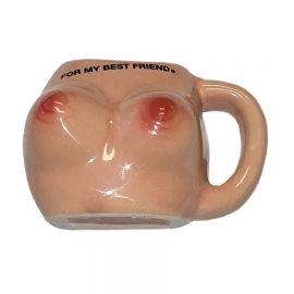 DIABLO PICANTE IMaN DE PECHOS EN TAZA CERaMICA aFOR MY BEST FRIENDa