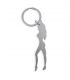 DIABLO PICANTE LLAVERO CON SILUETA DE MUJER COLOR PLATA CON ABRIDOR DE CERVEZA