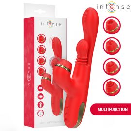 INTENSE KATY ESTIMULADOR CLaTORIS MULTIFUNCIaN 4 CABEZALES INTERCAMBIABLES ROJO