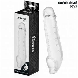 ADDICTED TOYS FUNDAS PARA EL PENE TRANSPARENTE TALLA M 27 CM