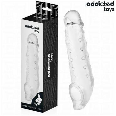 ADDICTED TOYS FUNDAS PARA EL PENE TRANSPARENTE TALLA M 27 CM