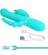 PRETTY LOVE CAMMY TRIPLE VIBRADOR RABBIT MULTIFUNCIaN 4 EN 1 AZUL