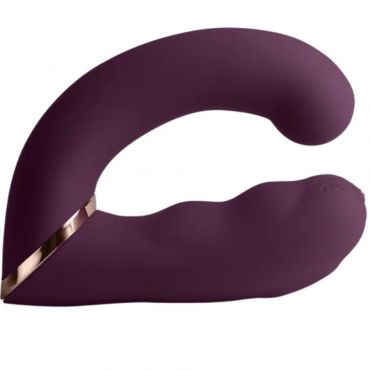 ROCKS OFF GEMINI VIBRADOR DUAL PUNTO G Y ESTIMULADOR CLaTORIS MORADO