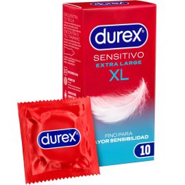 DUREX PRESERVATIVOS SENSITIVO XL 10 UNIDADES