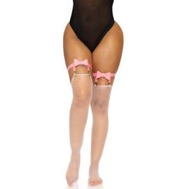 LEG AVENUE LIGUERO ALTO DE CUERO VEGANO TALLA aNICA ROSA