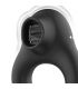 BLACKSILVER ANILLO VIBRADOR SILICONA 3 MOTORES RECARGABLE NEGRO