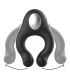 BLACKSILVER ANILLO VIBRADOR SILICONA 3 MOTORES RECARGABLE NEGRO