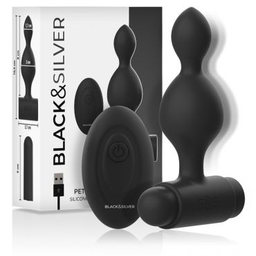 BLACKSILVER TUCKER PEQUEaO PLUG ANAL SILICONA CONTROL REMOTO