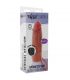 GET REAL FUNDA HYDRATED SKIN DE SILICONA CON VIBRACIaN PARA PENE CARAMELO 16 CM