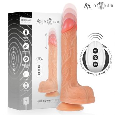 MR INTENSE BROSNAN REALaSTICO MULTIFUNCIaN CON VIBRACIaN UP AND DOWN CONTROL REMOTO 22 CM O 4 CM