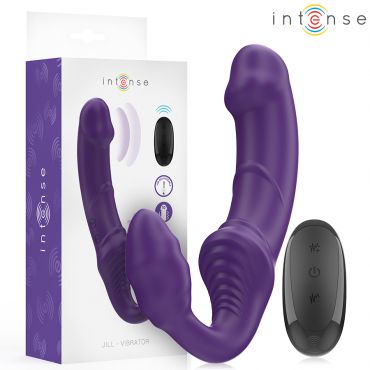 INTENSE JILL VIBRADOR DOBLE 20 CM VIOLETA CONTROL REMOTO