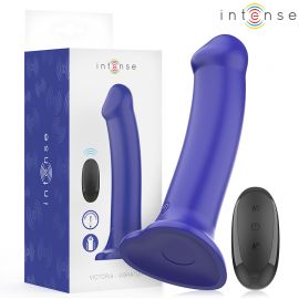 INTENSE VICTORIA VIBRADOR CON VENTOSA 10 VIBRACIONES AZUL OSCURO CONTROL REMOTO