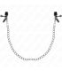 KINK PINZAS PARA PEZONES PLANAS NEGRO CON CADENA PLATEADO 34 CM