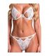 PASSION RESILQUE SET SUJETADOR TANGA BLANCO S M