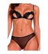 PASSION INTIMARI SET SUJETADOR BRAGAS NEGRO S M