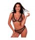 PASSION BELISSANA SET SUJETADOR TANGA NEGRO S M