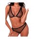 PASSION BELISSANA SET SUJETADOR TANGA NEGRO L XL