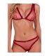 PASSION BELISSANA SET SUJETADOR TANGA BURDEOS S M