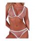 PASSION BELISSANA SET SUJETADOR TANGA BLANCO S M