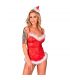 LIVCO CORSETTI FASHION SENSUAL SNOWFLAKE LC 90603 CAMISA TANGA DIADEMA NAVIDEaA S M