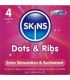 SKINS DOTS RIBS PRESERVATIVOS PREMIUM PACK 4