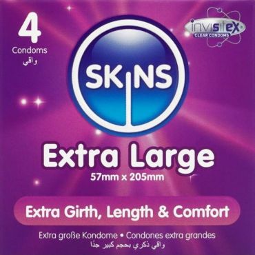 SKINS TAMAaO XL PRESERVATIVOS PREMIUM PACK 4