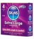 SKINS TAMAaO XL PRESERVATIVOS PREMIUM PACK 4