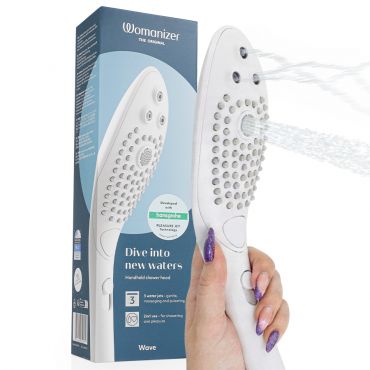 WOMANIZER WAVE CABEZAL DE DUCHA ESTIMULADOR DE CLITORaS BLANCO